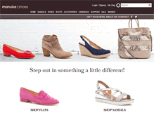 Tablet Screenshot of manukashoes.com